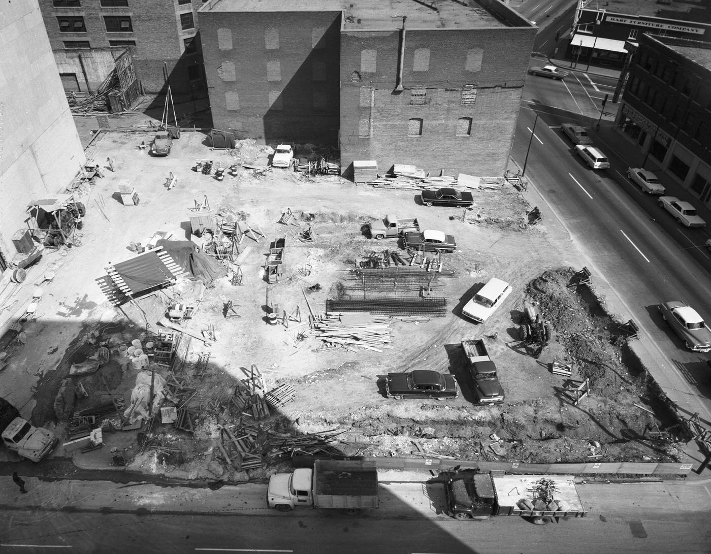 Great American Reserve Insurance Company building under construction in downtown Dallas, Texas, 1963