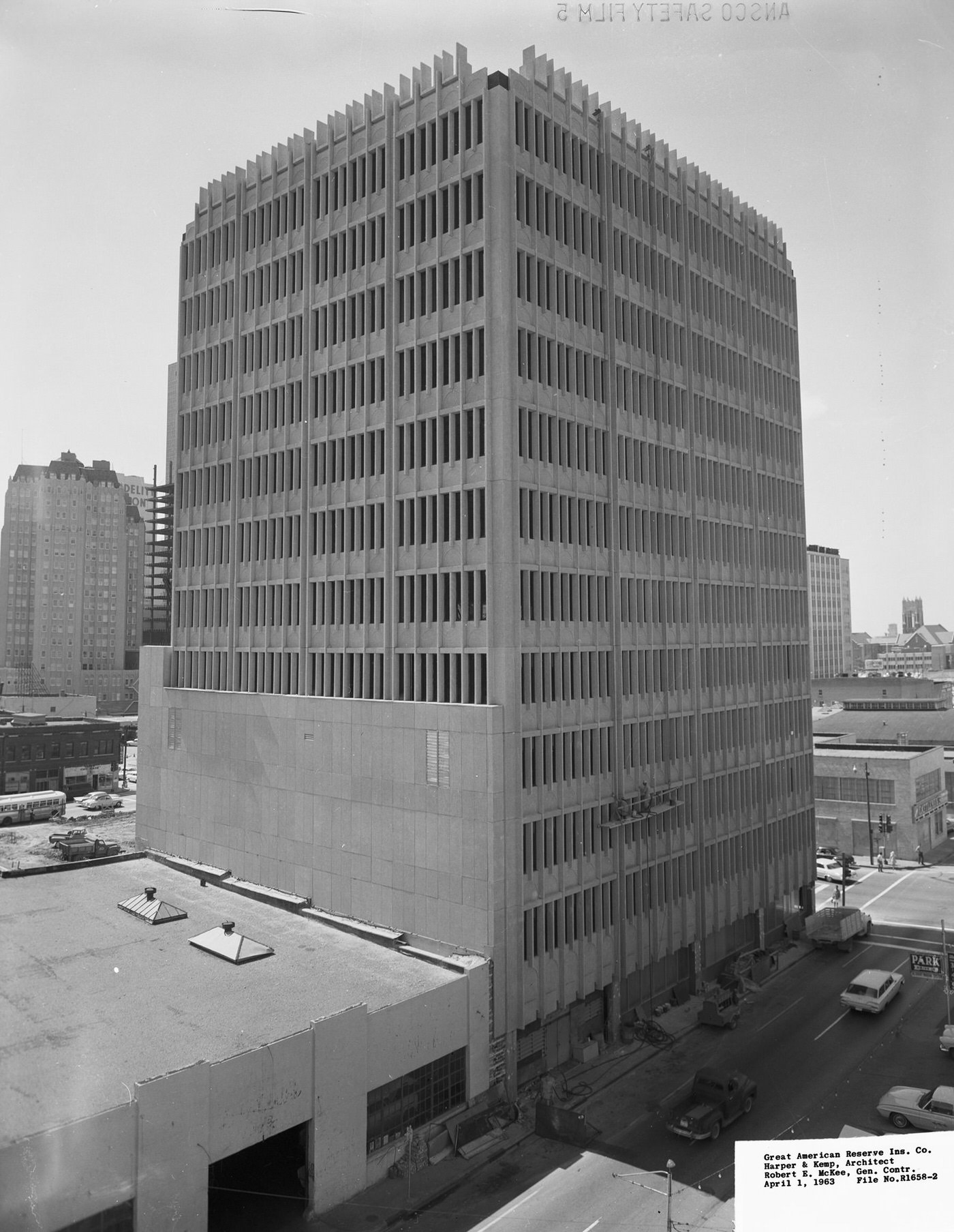 Great American Reserve Insurance Company building under construction in downtown Dallas, Texas, 1963