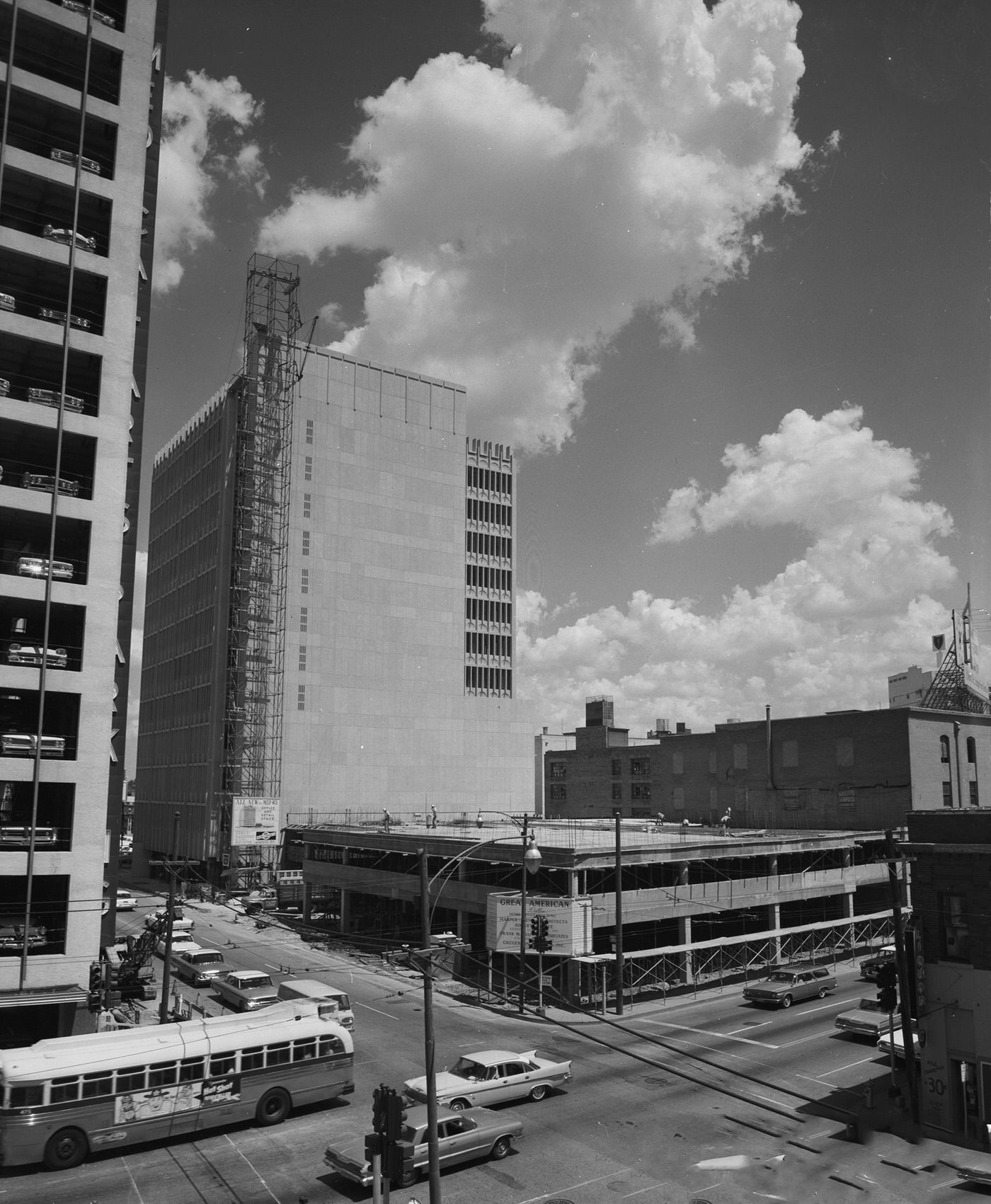 Great American Reserve Insurance Company building under construction in downtown Dallas, Texas, 1963