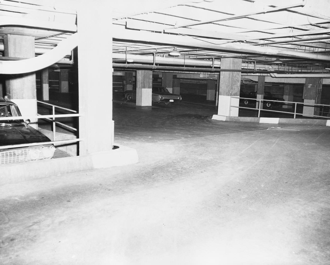 City Hall Basement with Dallas Police Department Vehicle, 1960s