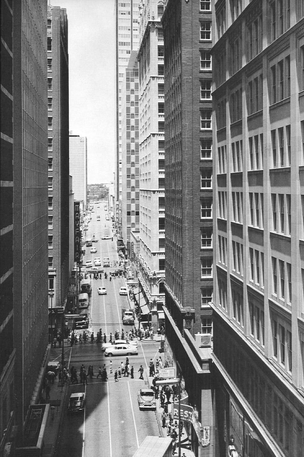 Looking north toward Main, 1962