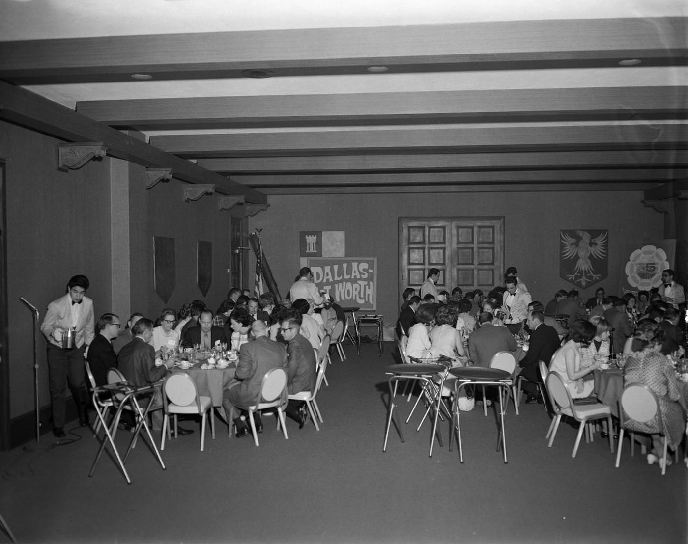 Meal at sales meeting in Dallas, 1969