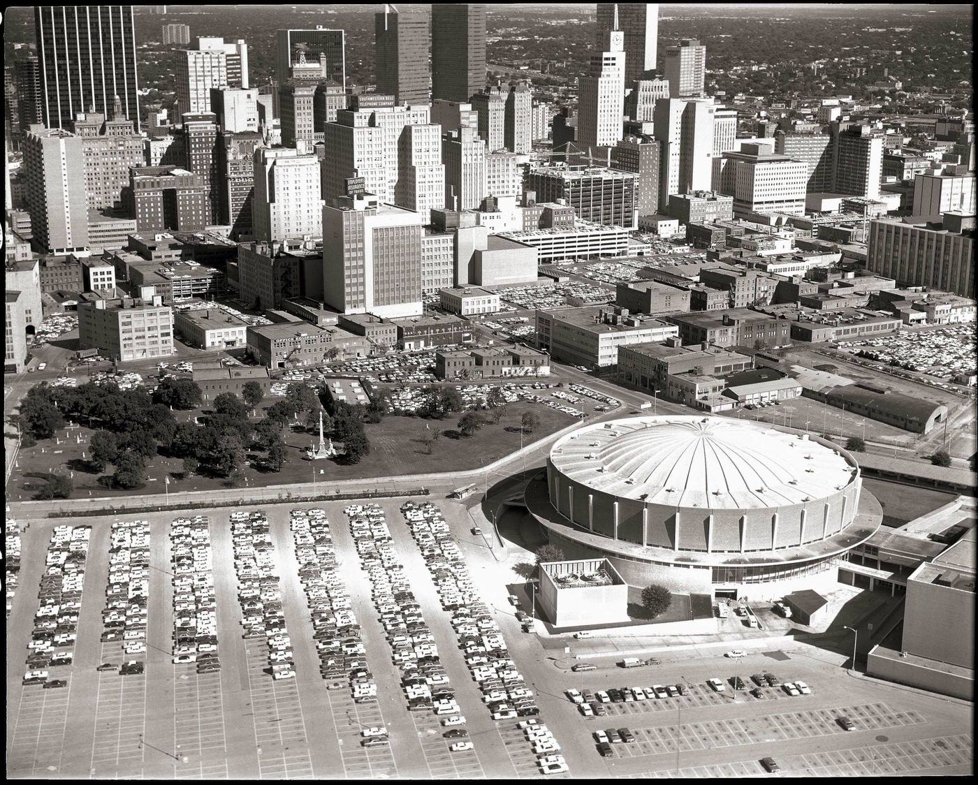Aerial View of Urban Dallas, 1967