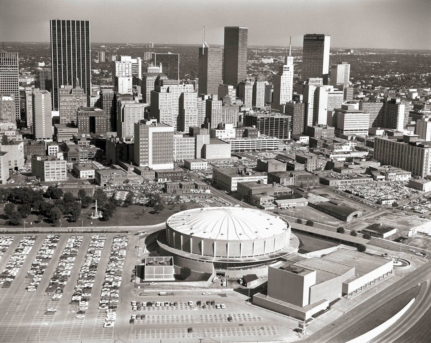 Aerial View of Urban Dallas, 1967
