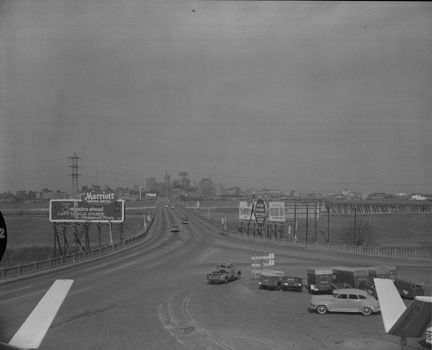 The Dallas, Texas skyline from Oak Cliff, 1963