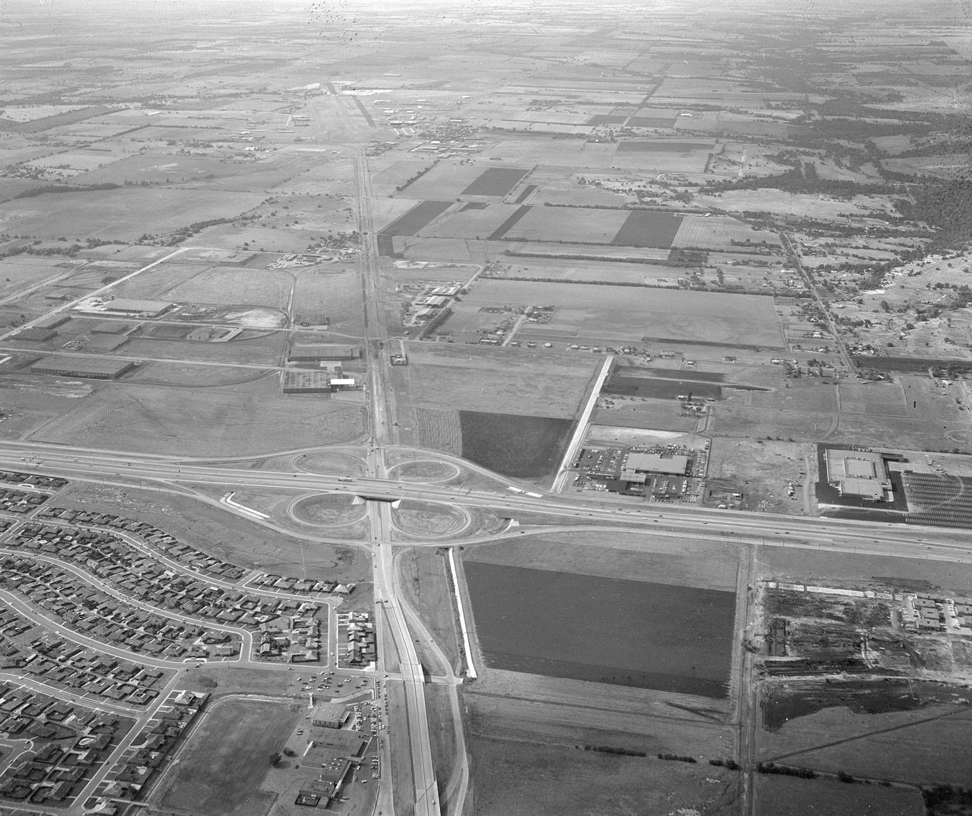 Inwood and LBJ freeway, Dallas, Texas, 1969