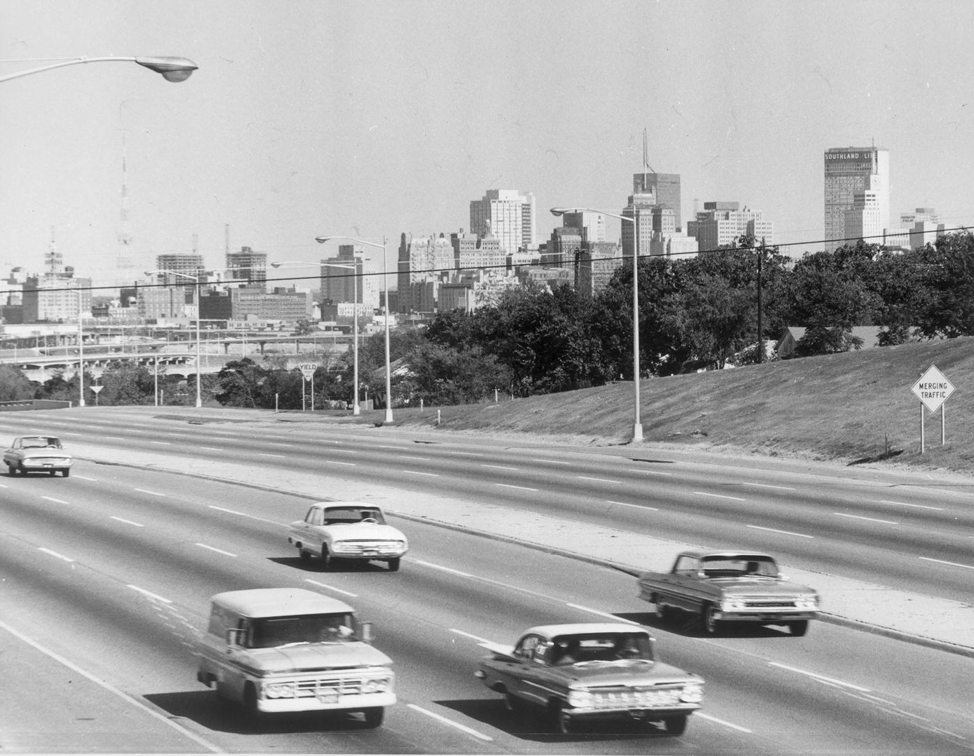 A Freeway by downtown Dallas, 1960