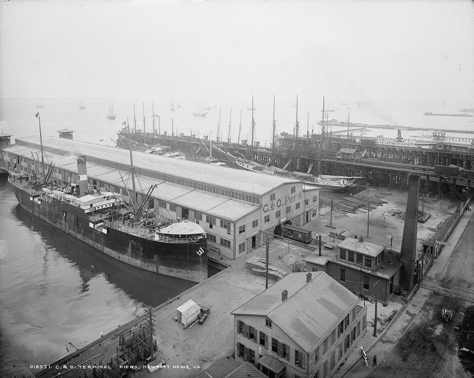 C. & O. terminal piers, Newport News, 1905