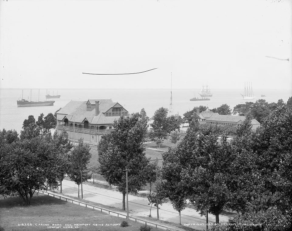 Casino park and Newport News Academy, Newport News, 1905