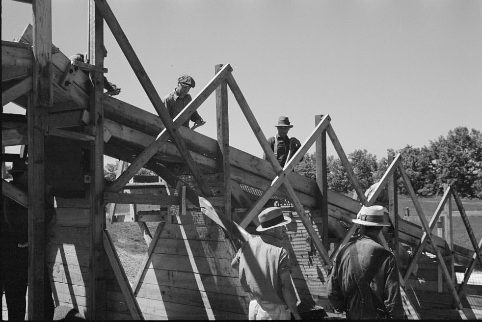 Workers on Newport News Homesteads, Virginia, 1936