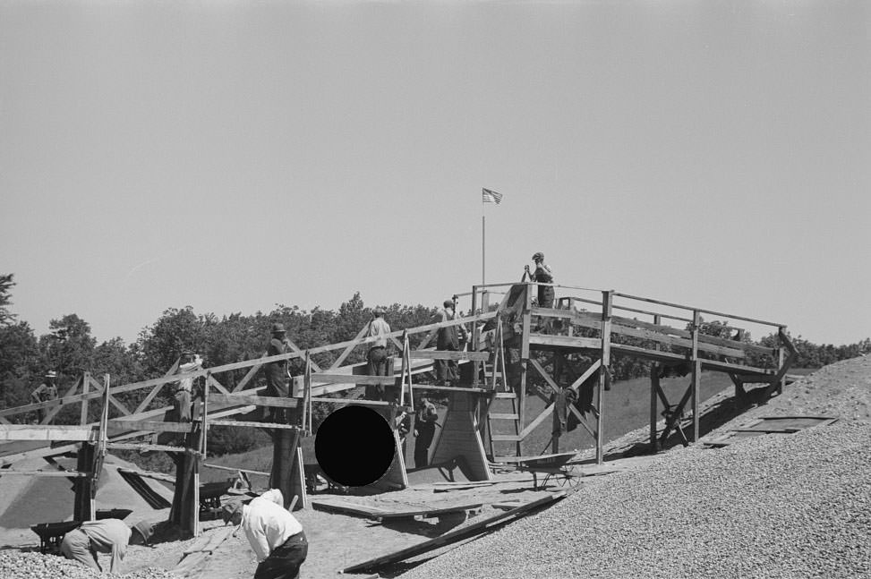 Workers on Newport News Homesteads, Virginia, 1936