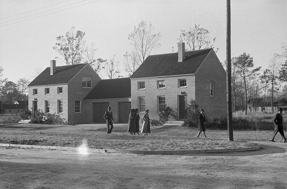 Row of finished homes, 1937