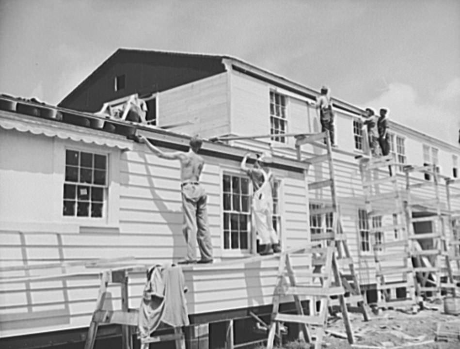 War housing in Langley Field, Newport News, Virginia, 1941