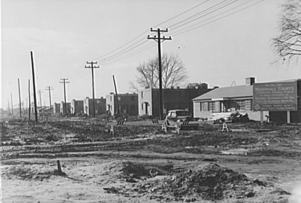 Defense housing project being developed by the housing authority of the city of Newport News, Virginia for the shelter of defense workers and families of enlisted personnel, 1941