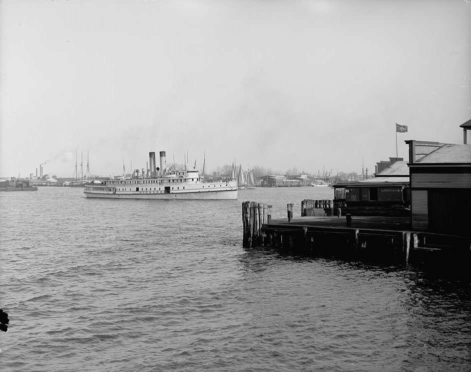 A Glimpse of the harbor, Norfolk, 1905