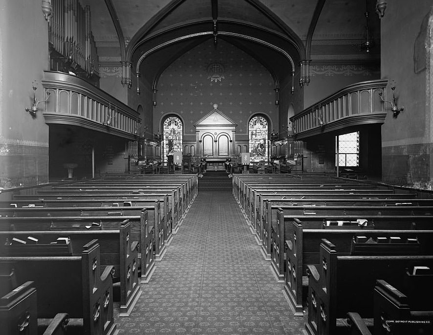 Interior, St. Paul's Church, Norfolk, 1905.