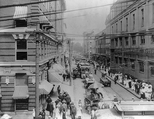 View of Granby Street, Norfolk, 1906.