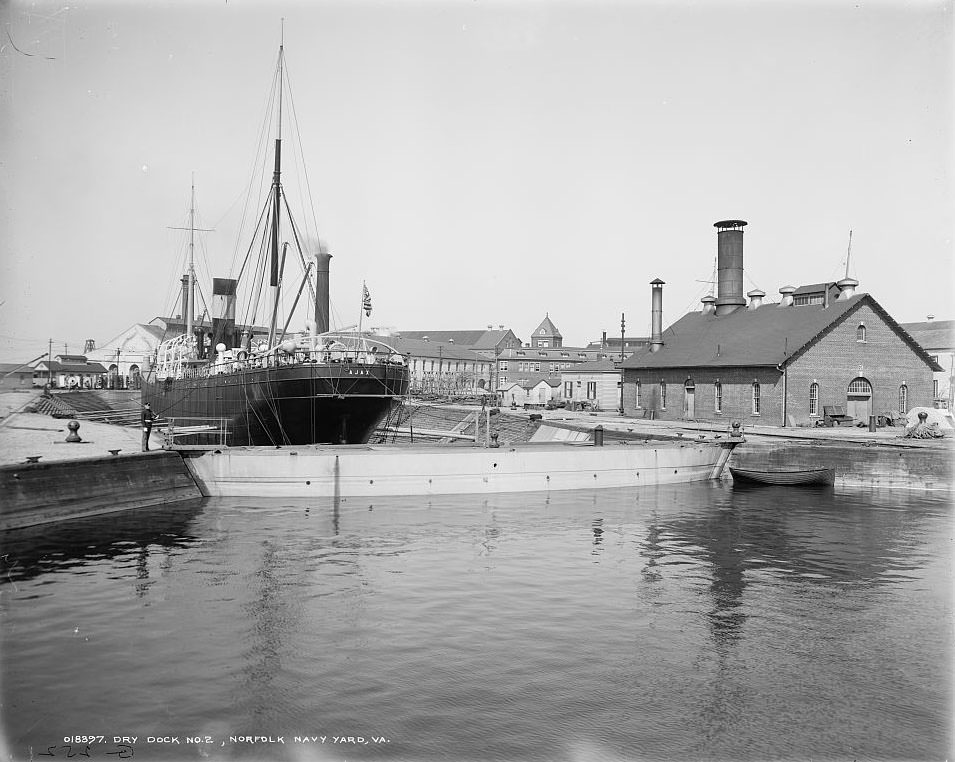 Dry dock no. 2, Norfolk Navy Yard, 1901