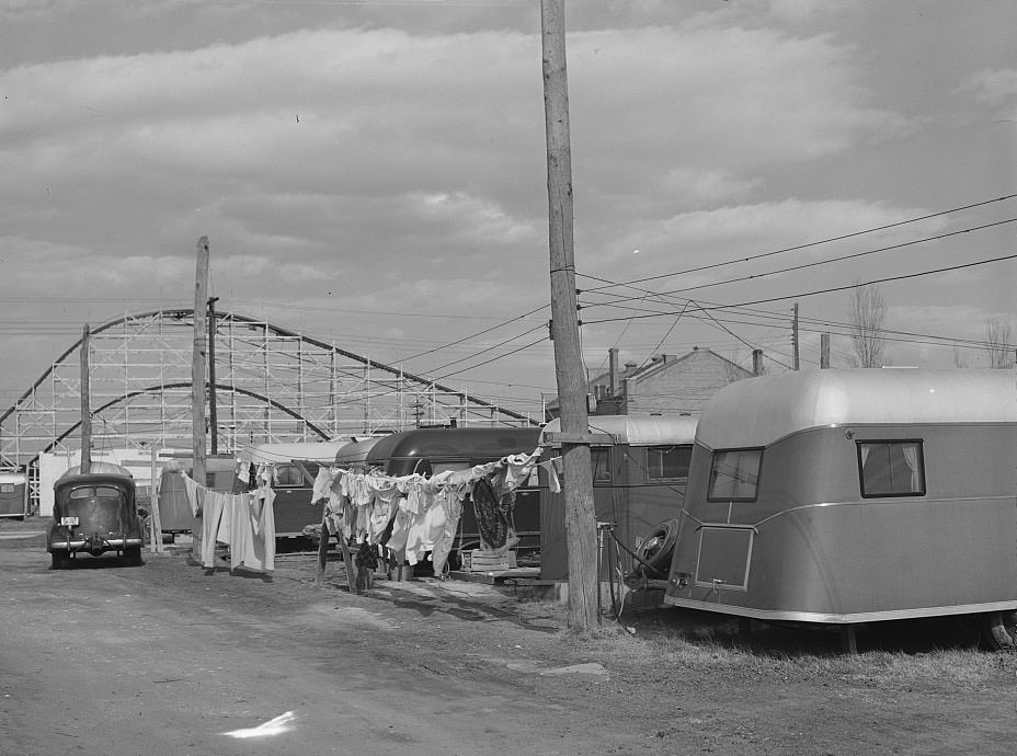 Trailer camp for defense workers. Ocean View, Virginia. Outskirts of Norfolk, 1941