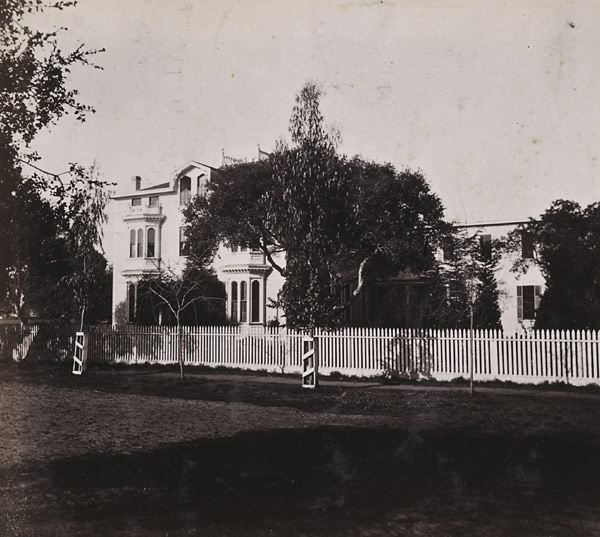 Mrs. Blake's Female Seminary, Washington Street, between 11th and 12th Streets, Oakland, 1861