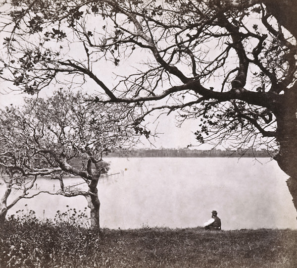 Lake Merritt, from Eastern side, looking West, Oakland, 1862