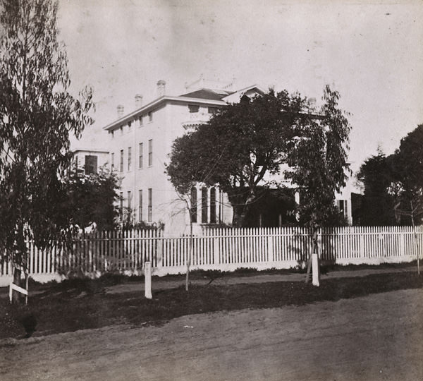Mrs. Blake's Female Seminary, Washington Street, between 11th and 12th Streets, Oakland, 1860