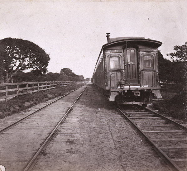 Eastern Bound Train Leaving Oakland Point, 1860s