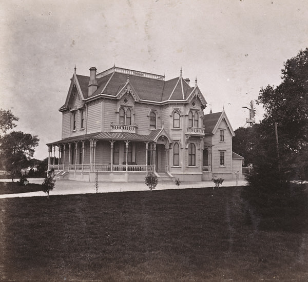 Residence of John Wedderspoon, Myrtle Street, bet. 10th and 12th, Oakland, 1865