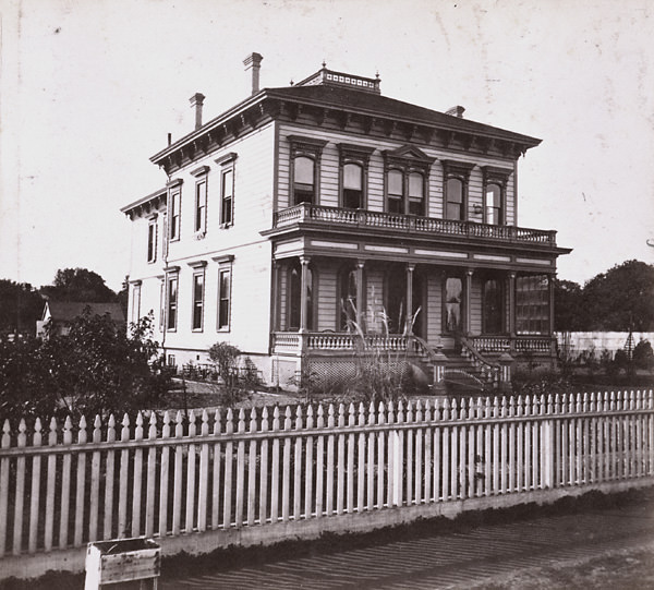 J. I. Spear's residence, cor. Julia and 12th Streets, Oakland, 1863