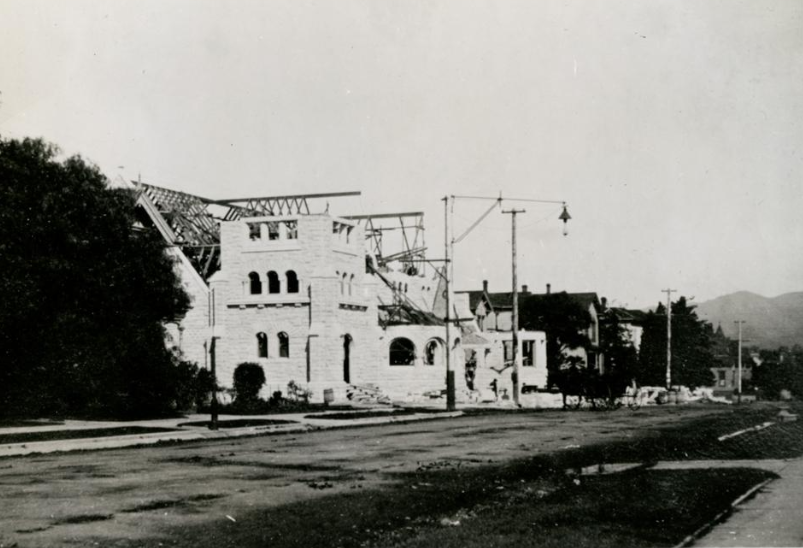 First Church of Christ, Scientist, northwest corner of 17th and Franklin Streets, under construction, 1901
