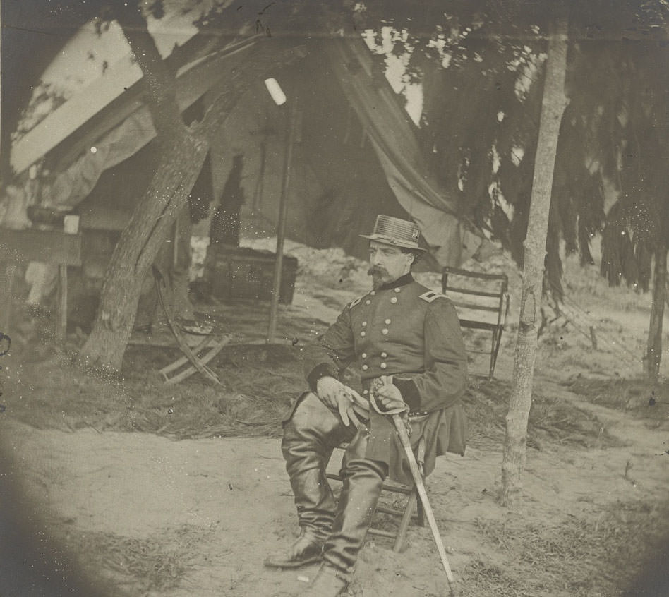 Gen. Edward Ferrero in front of Petersburg, Va., 1864