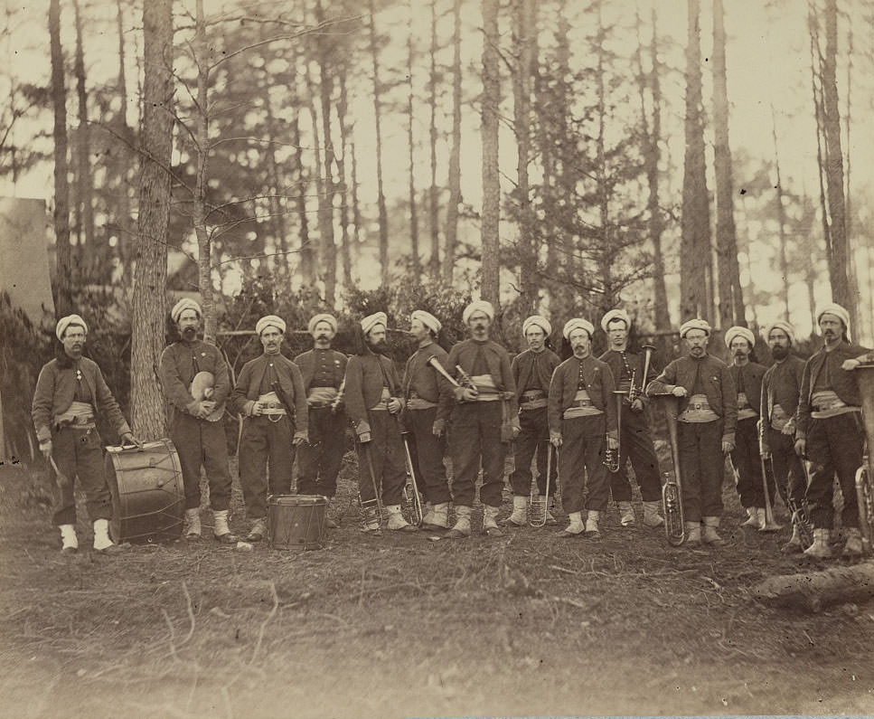 Band of 114th Pennsylvania Infantry in front of Petersburg, 1864