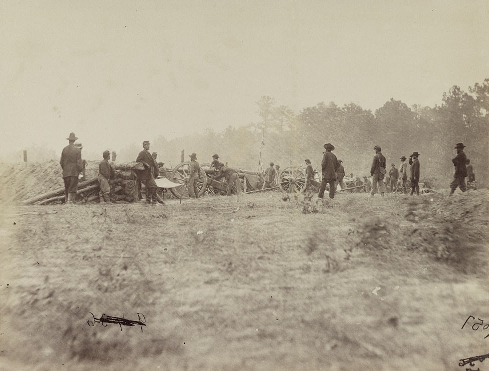 Outer line of Confederate fortifications, in front of Petersburg, Va. captured by 18th Army Corps, June 15, 1864