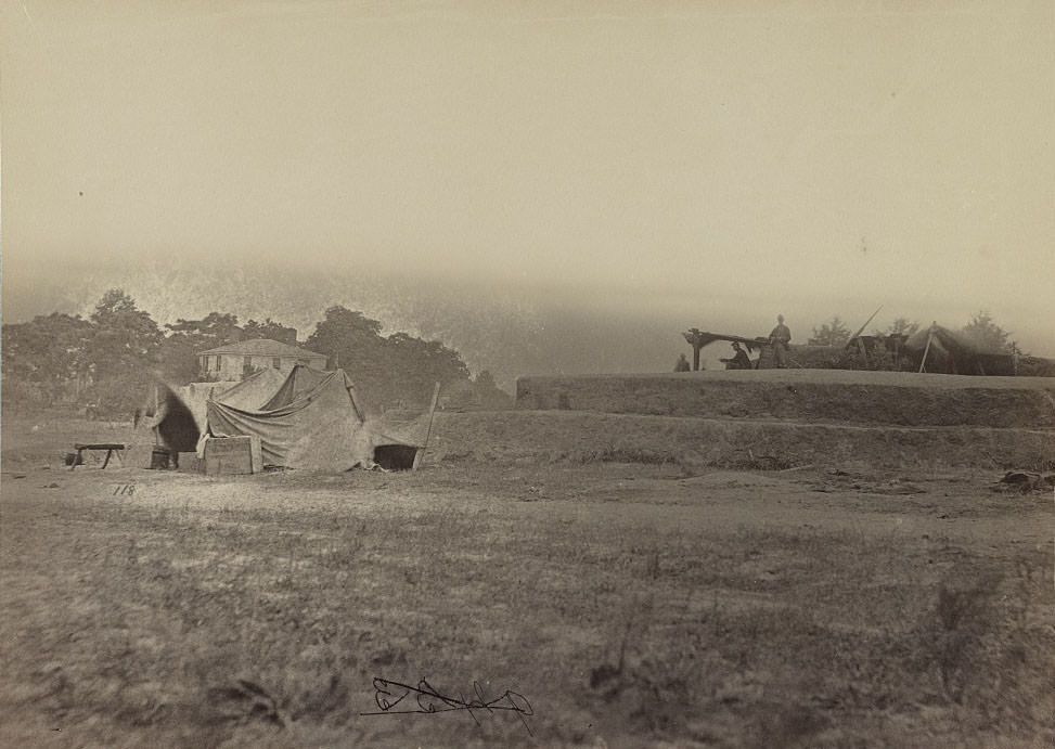 Outer line of Confederate fortifications, in front of Petersburg, 1864