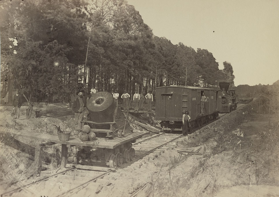 13 inch mortar "Dictator" in front of Petersburg, 1864