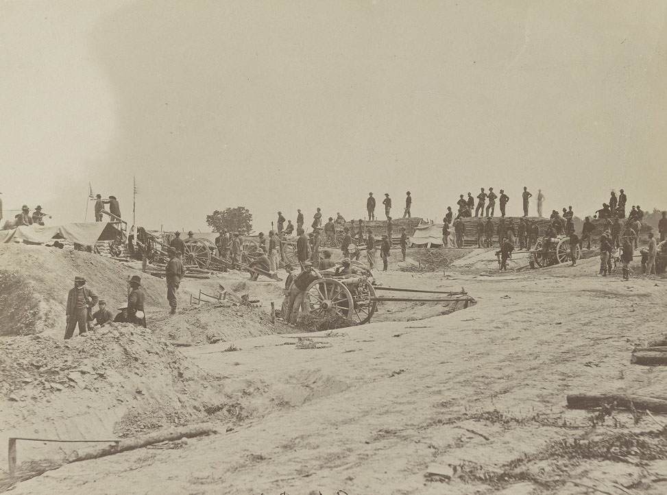 Outer line of Confederate fortifications, in front of Petersburg, 1864