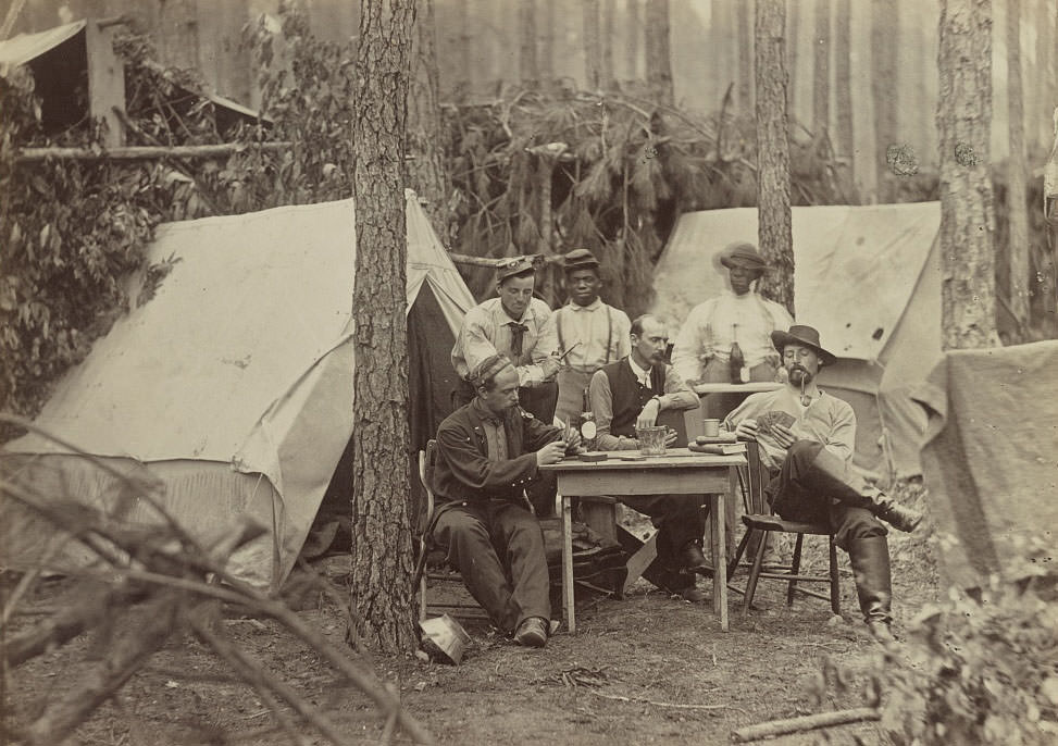 Officers of 114th Pennsylvania Infantry in front of Petersburg, 1864