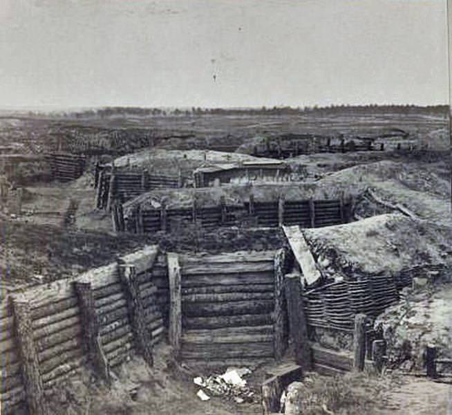 Interior of the rebel works in front of Petersburgh, 1865