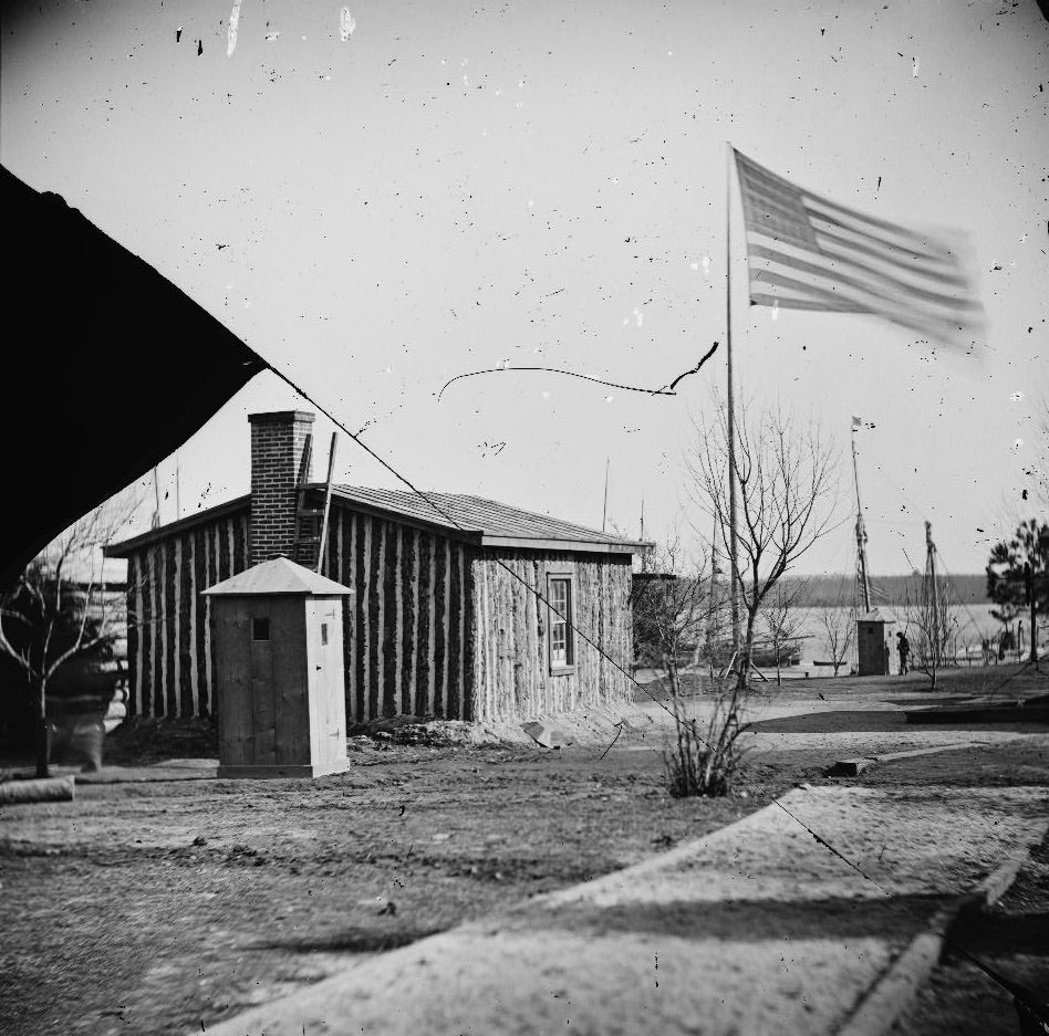 Rear view of Gen. Ulysses S. Grant's headquarters, Petersburg, 1860s
