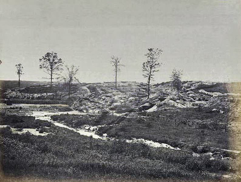 Interior view of the Confederate line, at Gracie's Salient, 1866