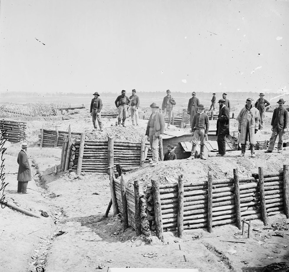Breastworks of the Confederate Fort Mahone ("Fort Damnation"), 1865