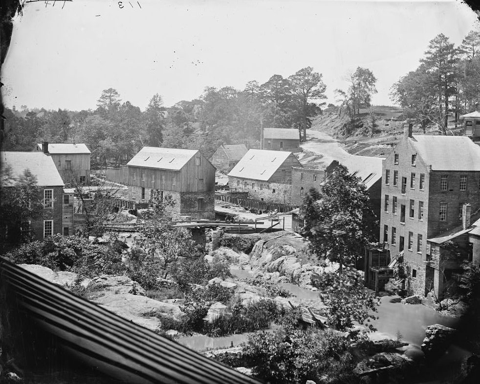 Mills on the Appomattox River near Campbell's Bridge, 1865