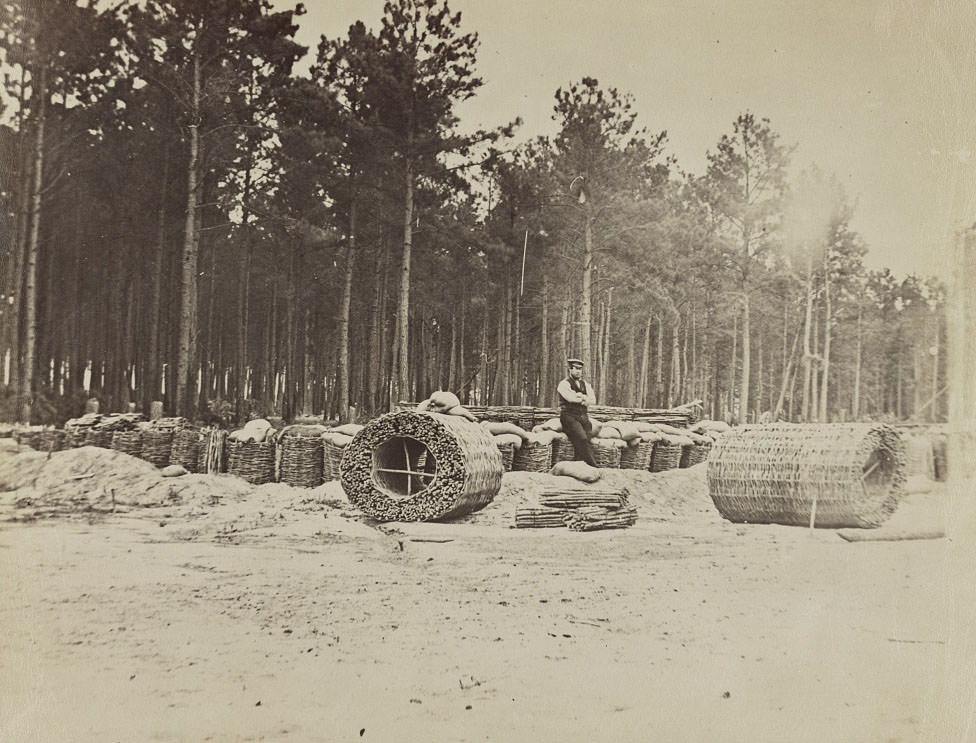 Gabions in Engineer Camp in front of Petersburg, 1864