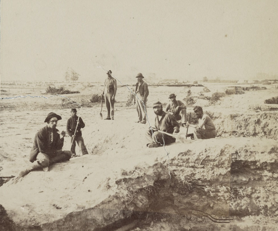 Confederate fortifications at Warren Station, 1864