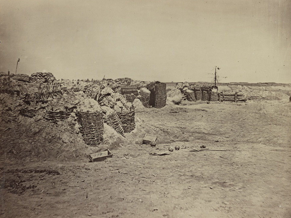Fortifications on the Petersburg lines, 1865