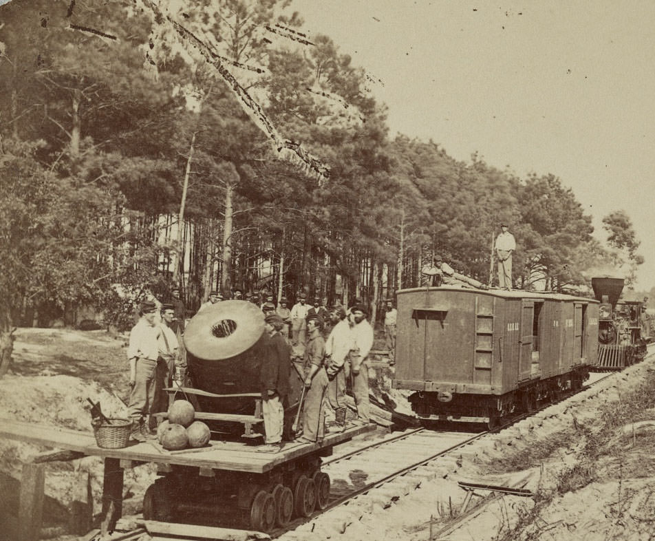 13 inch mortar "Dictator", in front of Petersburg, 1860s