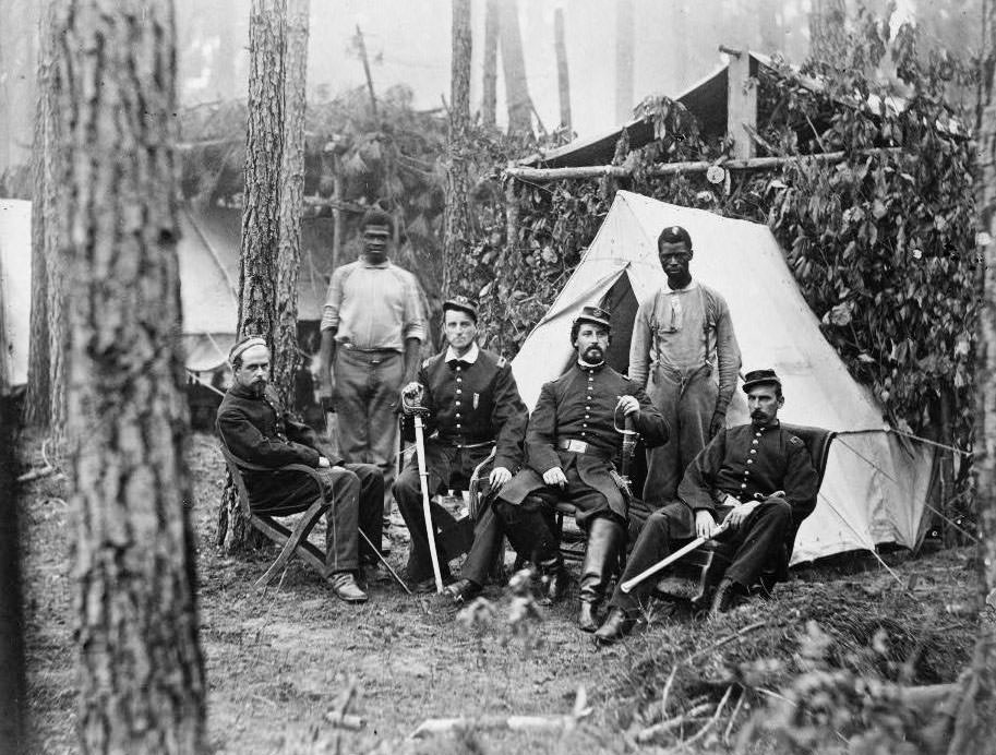 Officers of 114th Pennsylvania Infantry in front of Petersburg, 1864