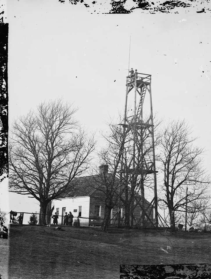 Signal tower at 14th New York Heavy Artillery headquarters, Petersburg, 1864