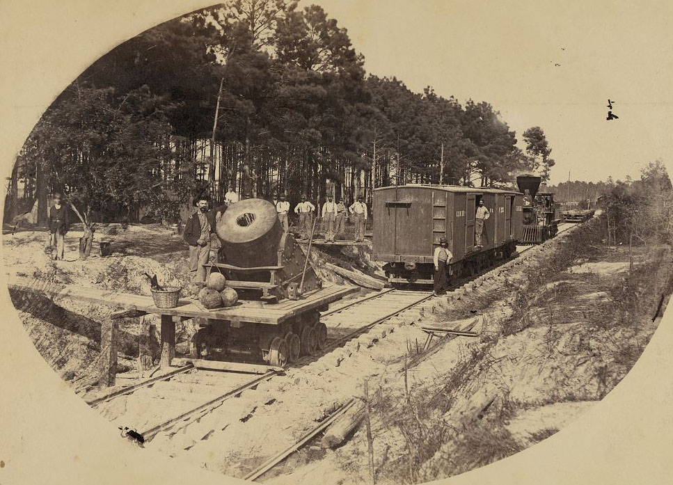 Railroad mortar at Petersburg, 1864