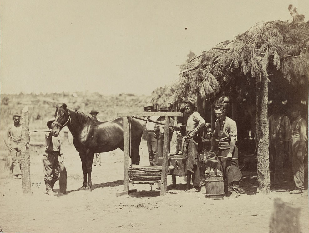 Army forge in front of Petersburg, 1860s